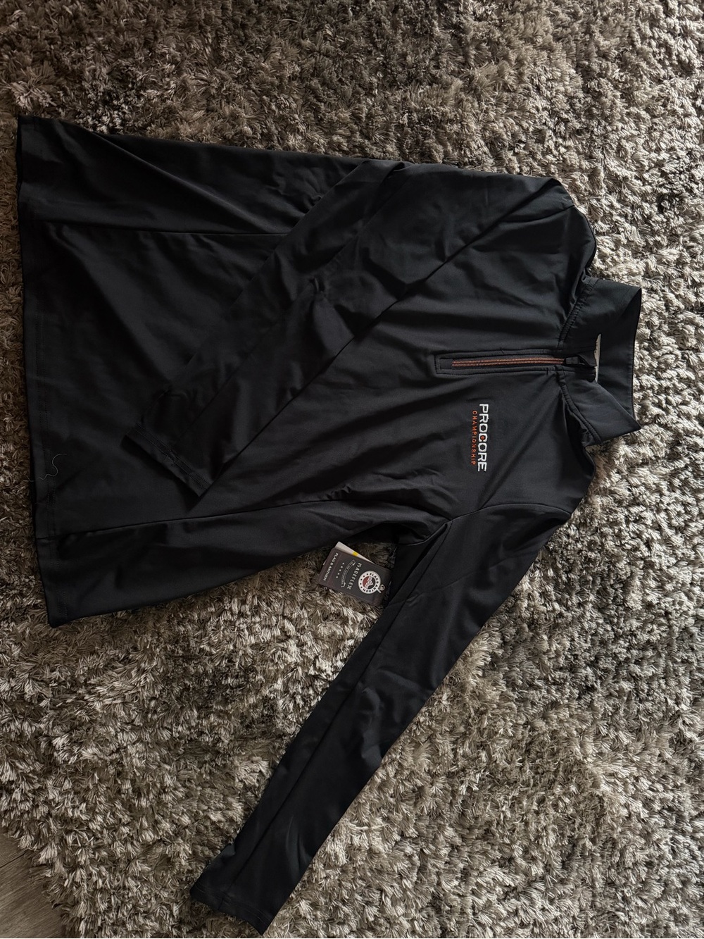 Men's Black Quarter-Zip Performance Jacket